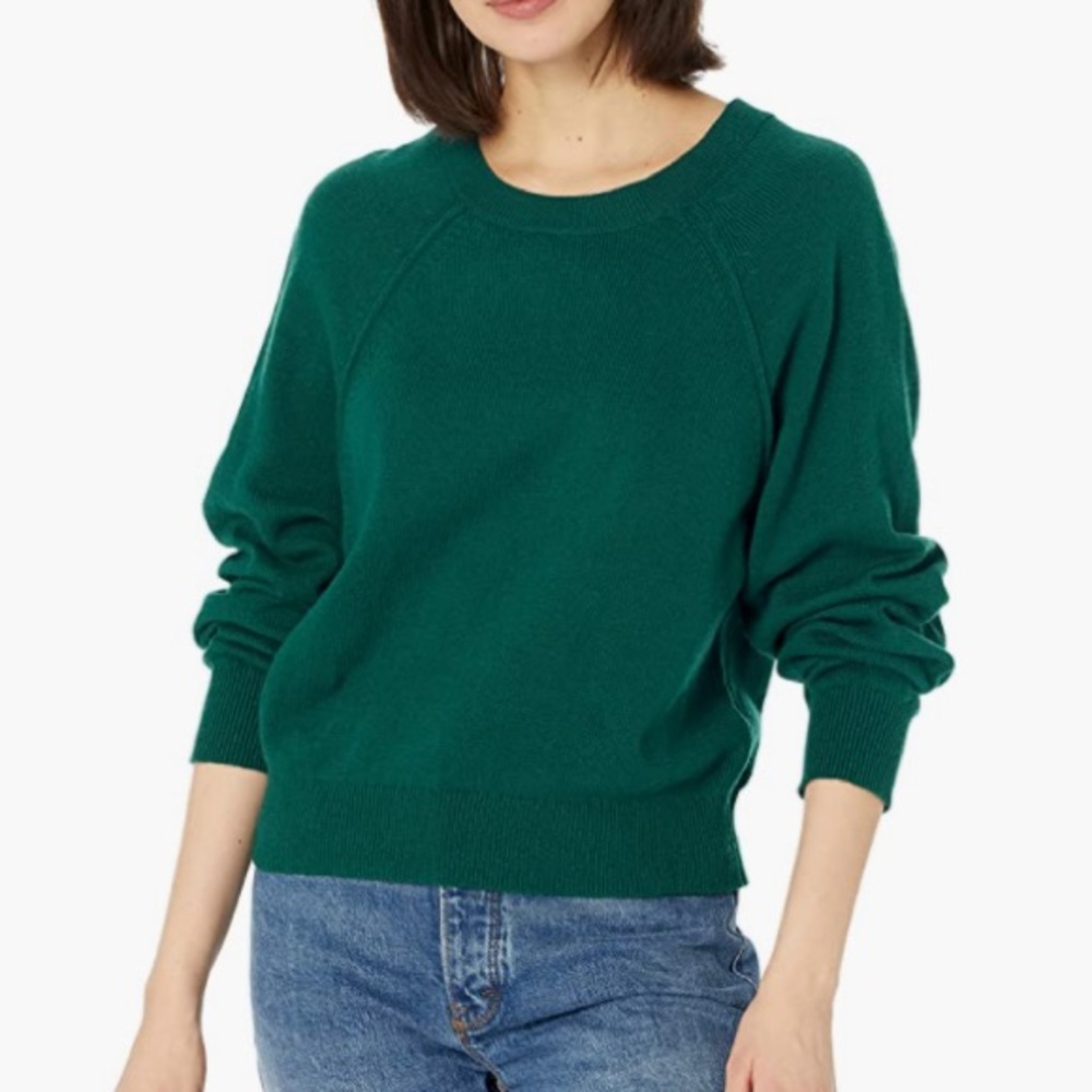 Lucky Brand crew neck botanical green sweater, Never worn new with tags, Large
